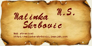 Malinka Škrbović vizit kartica